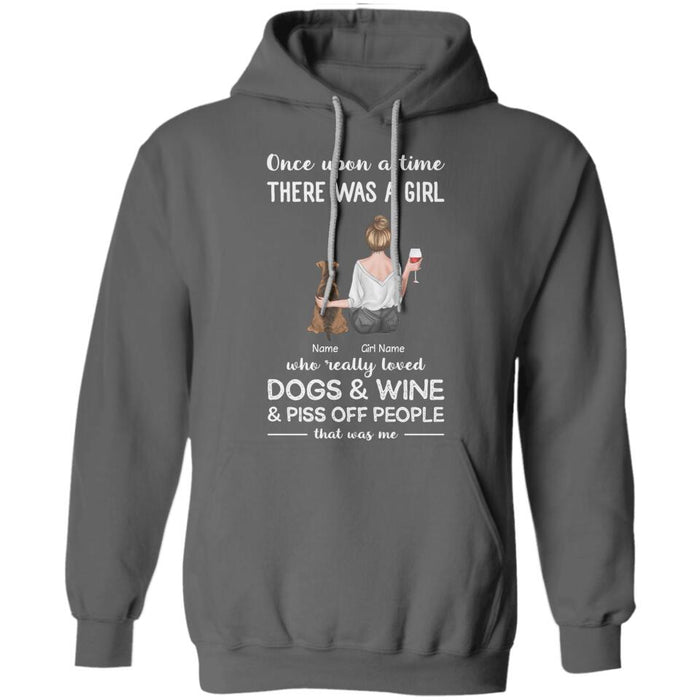 Dog Mom Loves Dog, Wine & Piss Off People Personalized T-shirt TS-NB2229