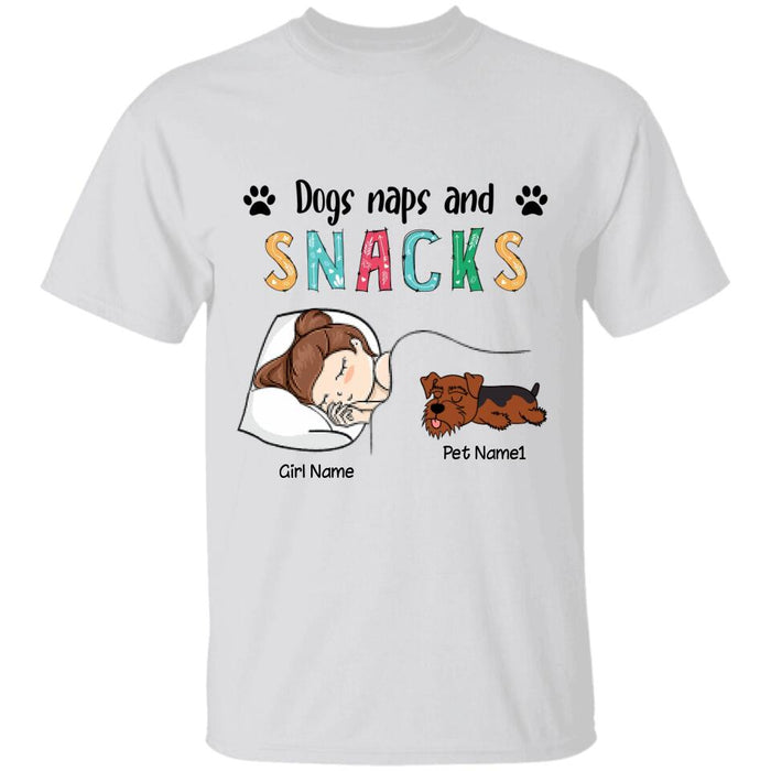 Dogs Naps & Snacks Personalized T-shirt TS-NB2287