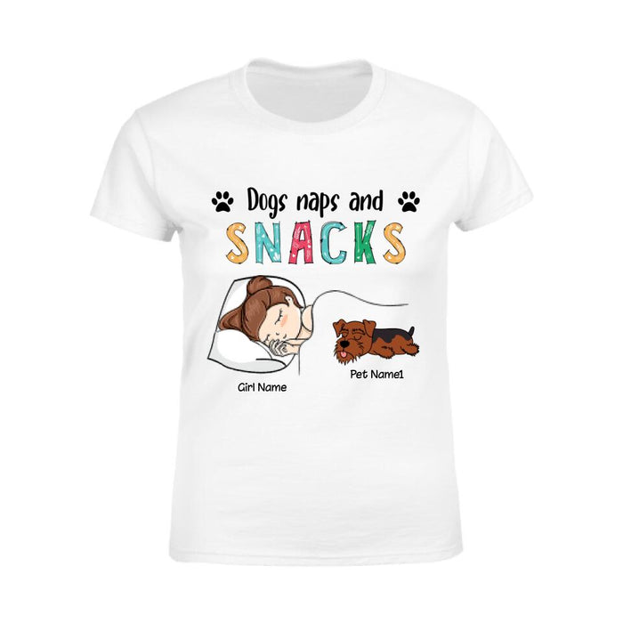 Dogs Naps & Snacks Personalized T-shirt TS-NB2287