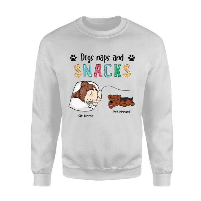 Dogs Naps & Snacks Personalized T-shirt TS-NB2287