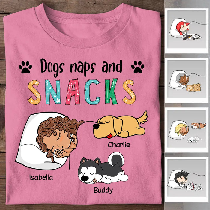 Dogs Naps & Snacks Personalized T-shirt TS-NB2287