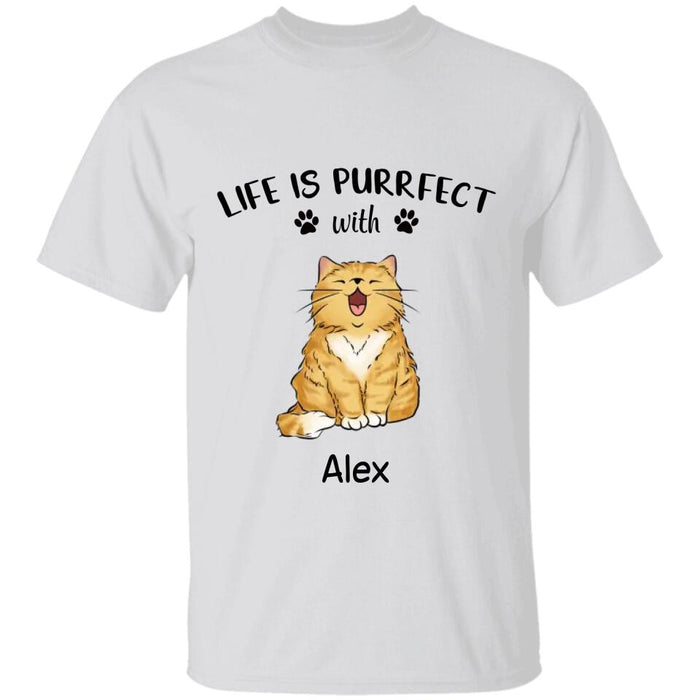 Life Is Purrfect With Cats Personalized T-shirt TS-NB2306