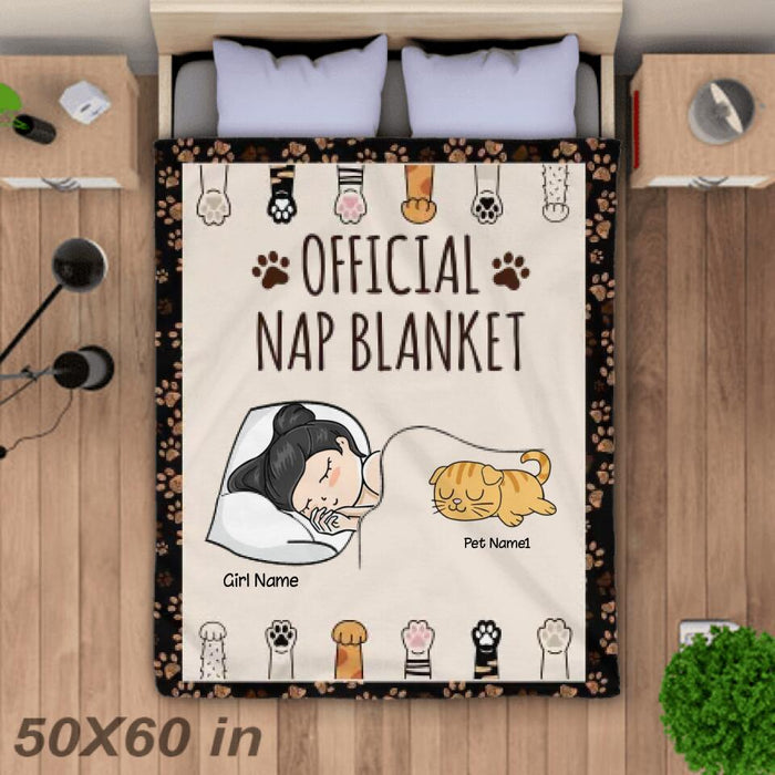 Cat Paw Official Sleep Personalized Blanket B-NB2257