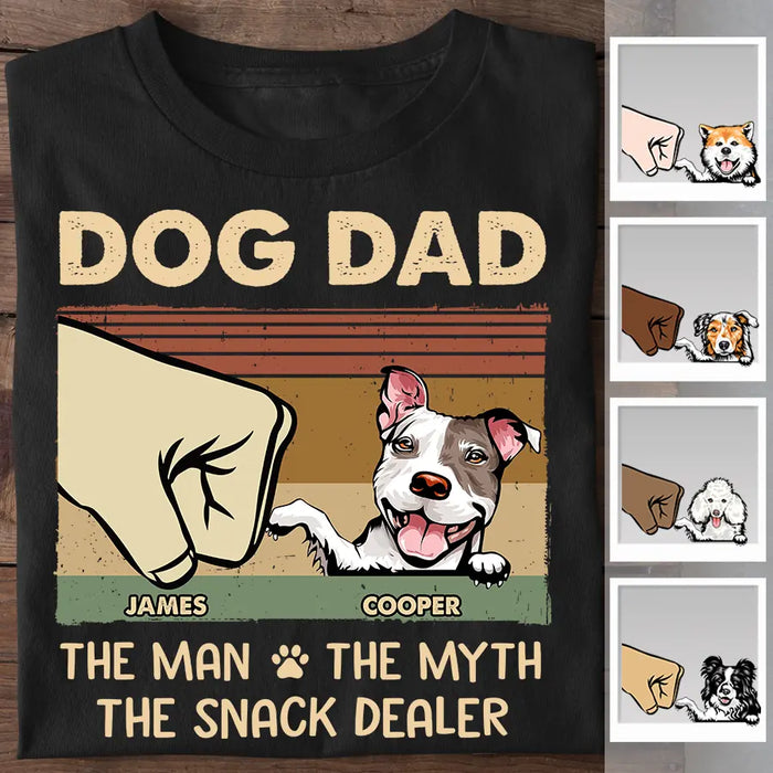 Fist Bump Snack Dealer Dog Dad Personalized T-shirt TS-NB2305