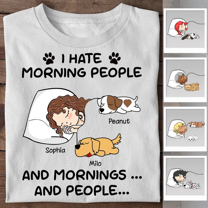 I Hate Morning People And Mornings And People Personalized T-shirt TS-NB2252