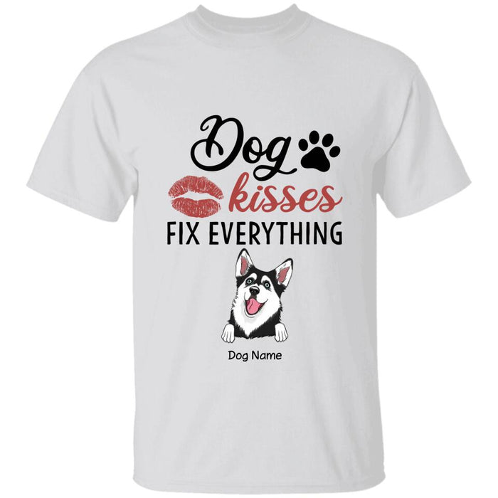 Cute Dog Kisses Fix Everything Personalized T-shirt TS-NB2327