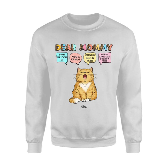 Dear Cat Mom Thank You For Everything Personalized T-shirt TS-NB2337