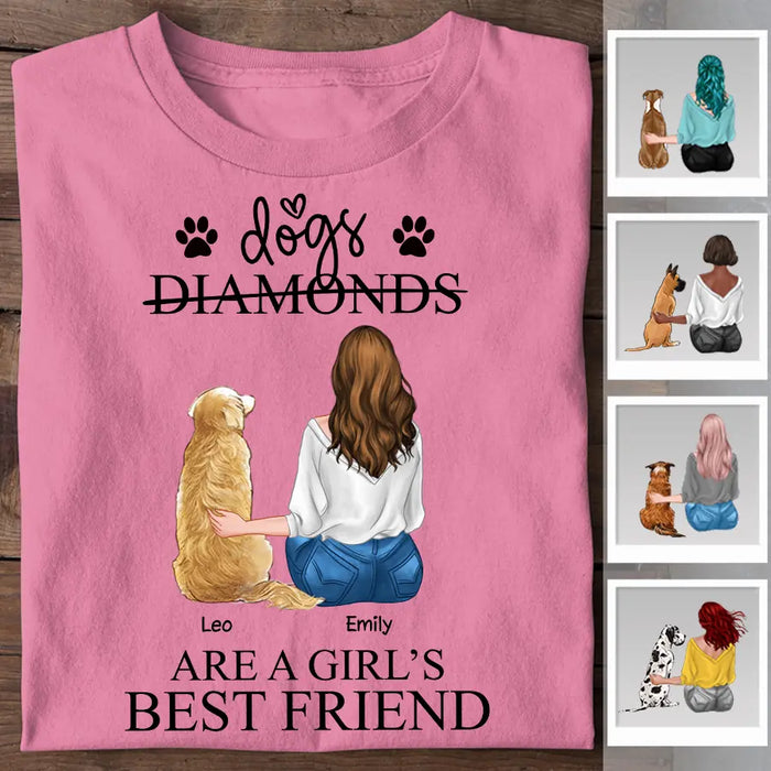 Dogs Are A Girl’s Best Friend Personalized T-Shirt TS-PT2335