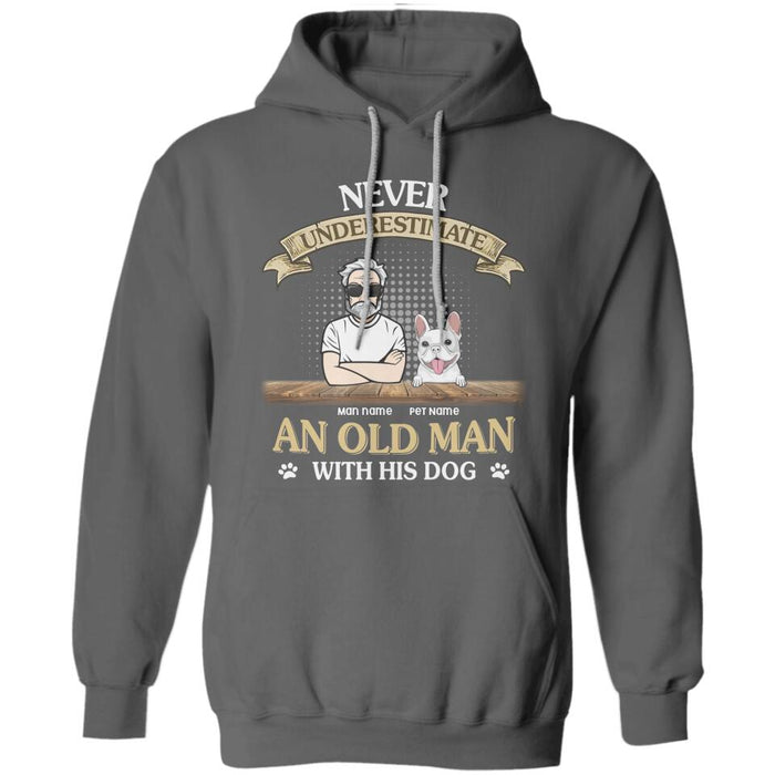 Never Underestimate An Old Man With His Dogs Personalized T-shirt TS-NB2307