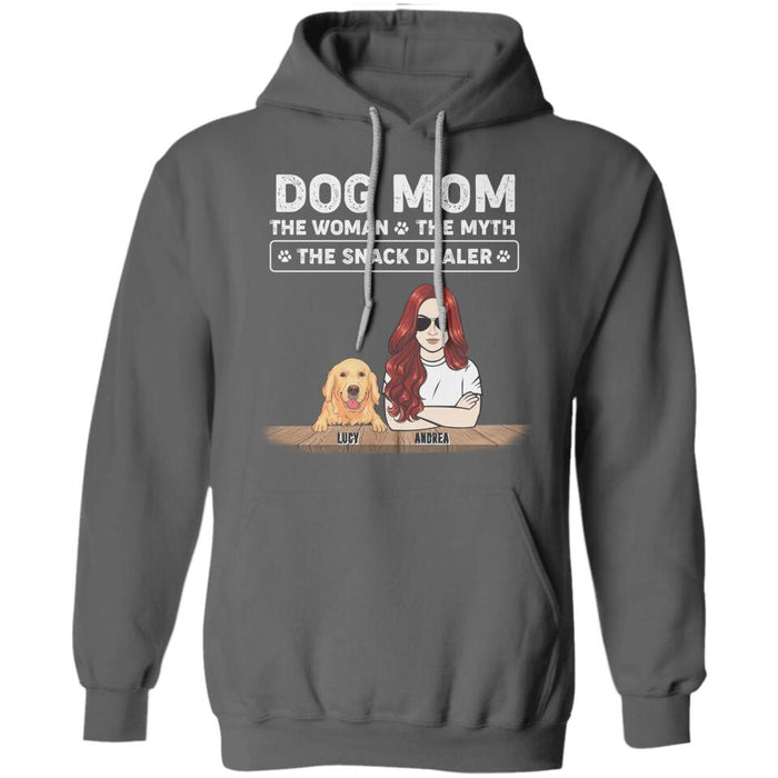 Dog Mom The Woman The Myth The Snack Dealer Personalized T-shirt TS-NB2343