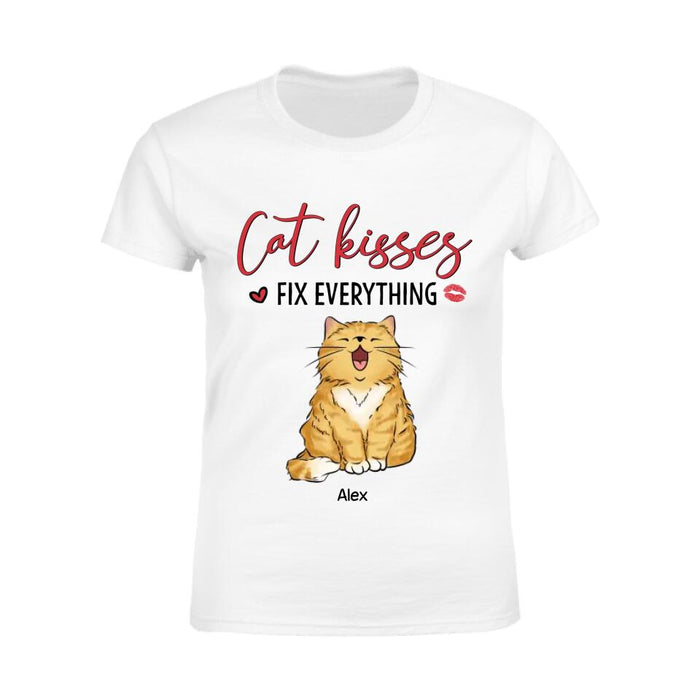 Cat Kisses Fix Everything Personalized T-shirt TS-NB2328