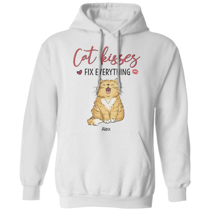 Cat Kisses Fix Everything Personalized T-shirt TS-NB2328