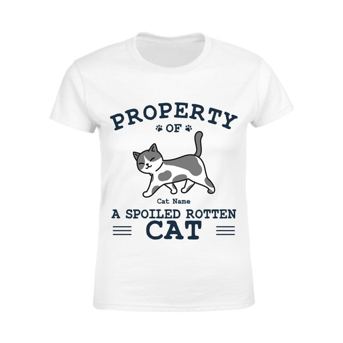 Property Of Spoiled Rotten Cats Personalized T-Shirt TS-PT2376