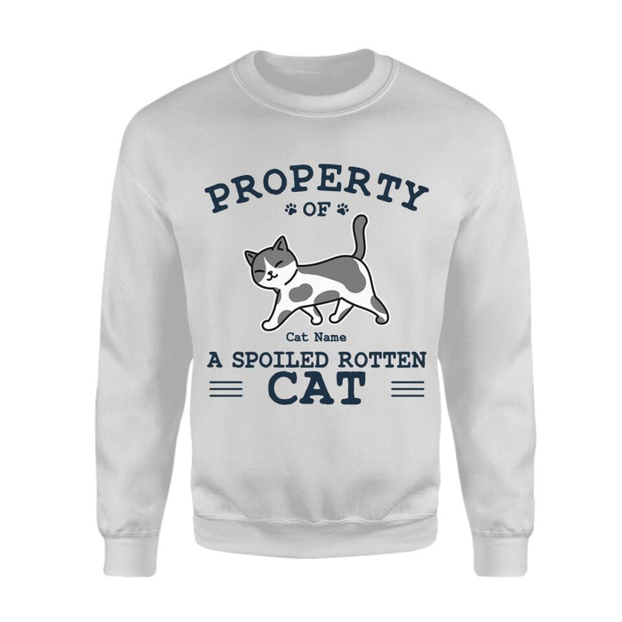 Property Of Spoiled Rotten Cats Personalized T-Shirt TS-PT2376