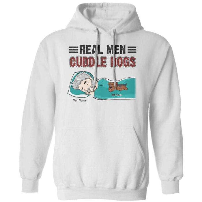 Real Man Cuddle Dogs Personalized T-shirt TS-NB2368