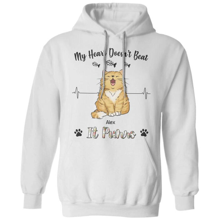 My Heart Does'nt Beat It Purrs Personalized T-shirt TS-NB2353