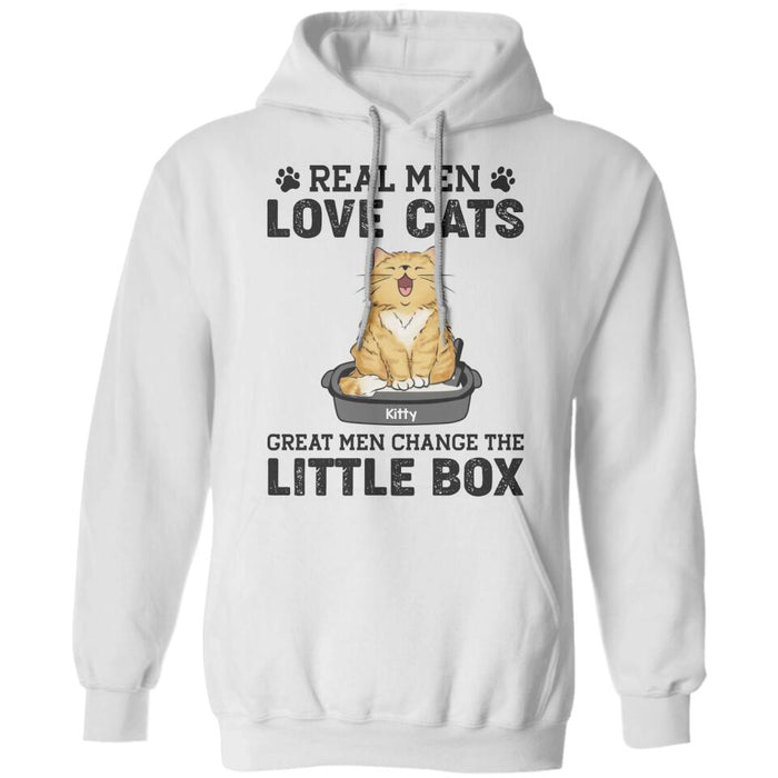 Real Men Like Cat Great Men Change The Little Box Personlaized T-shirt TS-NB2386