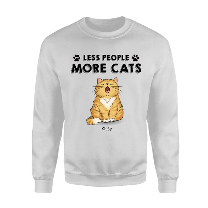 Less People More Cats Personalized T-shirt TS-NB2426