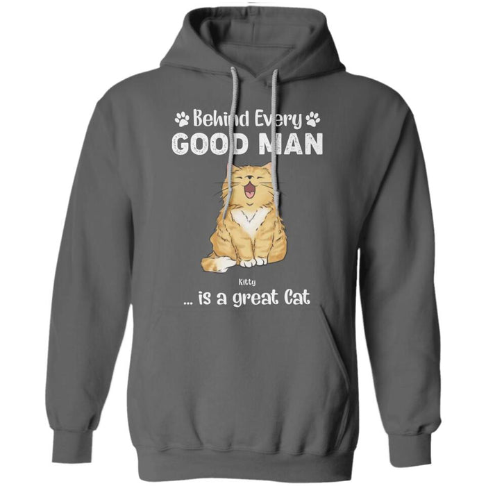 Behind Every Good Man Are A Lot Of Cats Personalized T-shirt TS-NB2372
