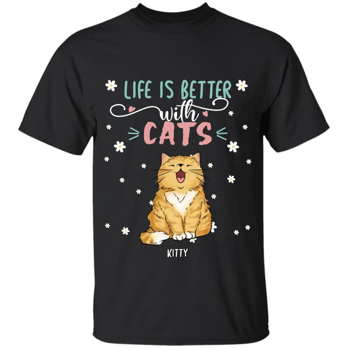 Life Is Better With Cats Personalized T-shirt TS-NB2453