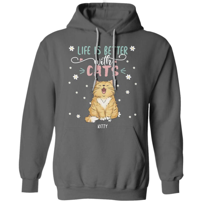 Life Is Better With Cats Personalized T-shirt TS-NB2453