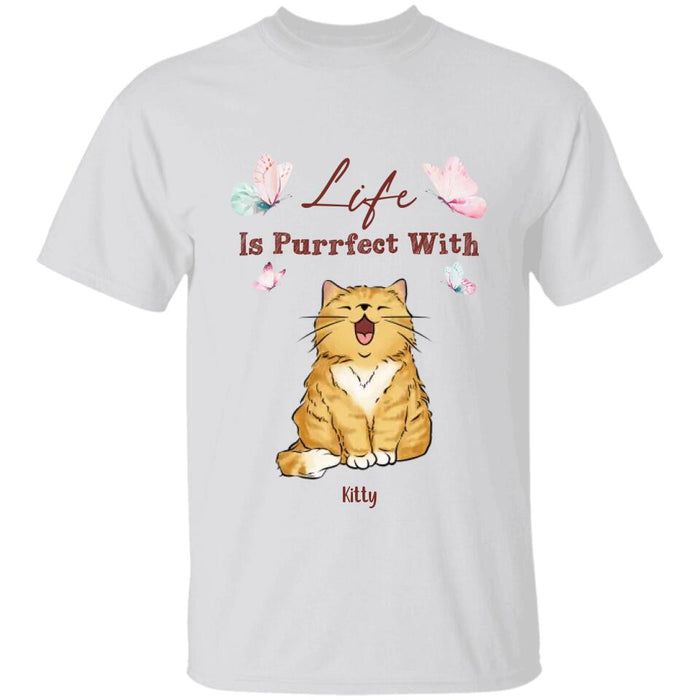 Life Is Purrfect With Cats Personalized T-shirt TS-NB2448