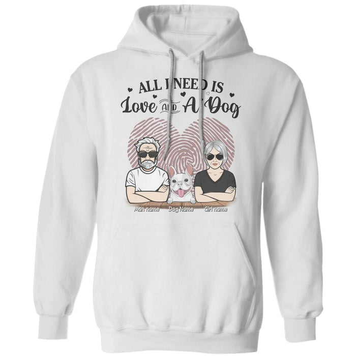 All I Need Is Love & A Dog Personalized T-shirt TS-NB2441