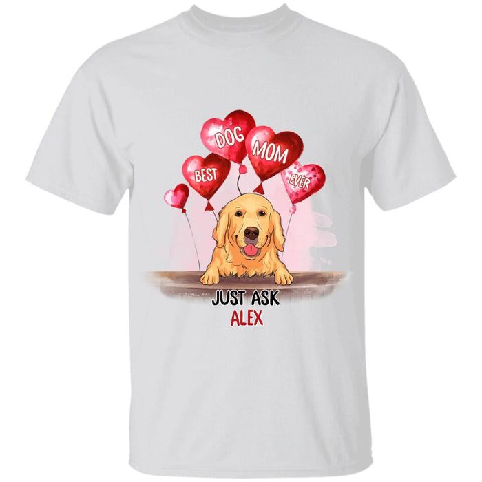Best Dom Mom Ever Heart Balloon Personalized T-shirt TS-NB2447