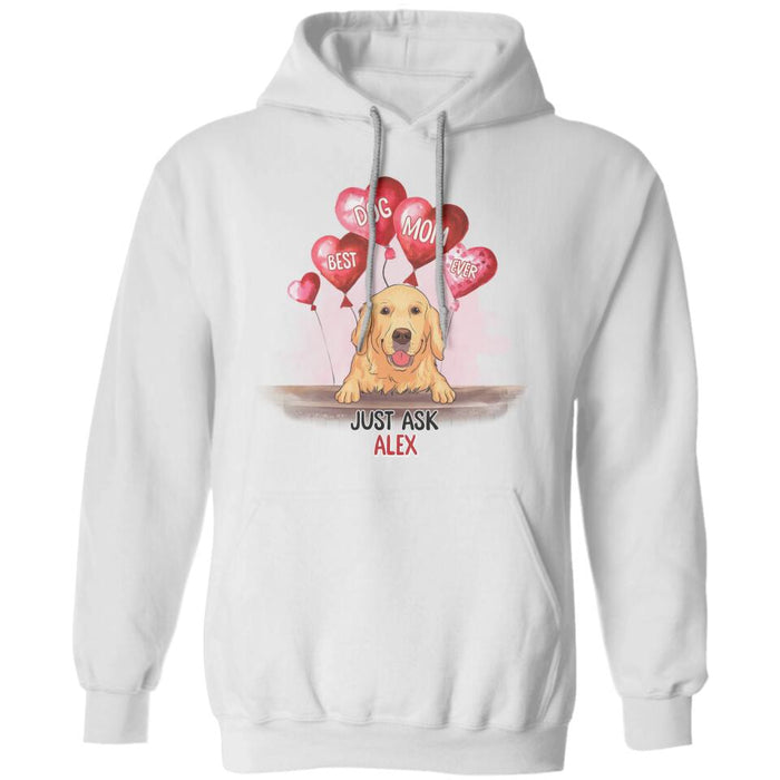 Best Dom Mom Ever Heart Balloon Personalized T-shirt TS-NB2447