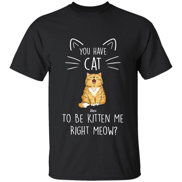 You Have Cat To Be Kitten Me Right Meow Personalized T-Shirt TS-PT2470