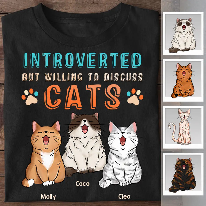 Introverted But Willing To Discuss Cats Personalized T-shirt TS-NB2430