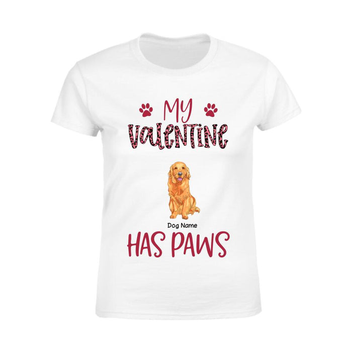 My Valentine Has Paws Personalized T-Shirt TS-PT2476