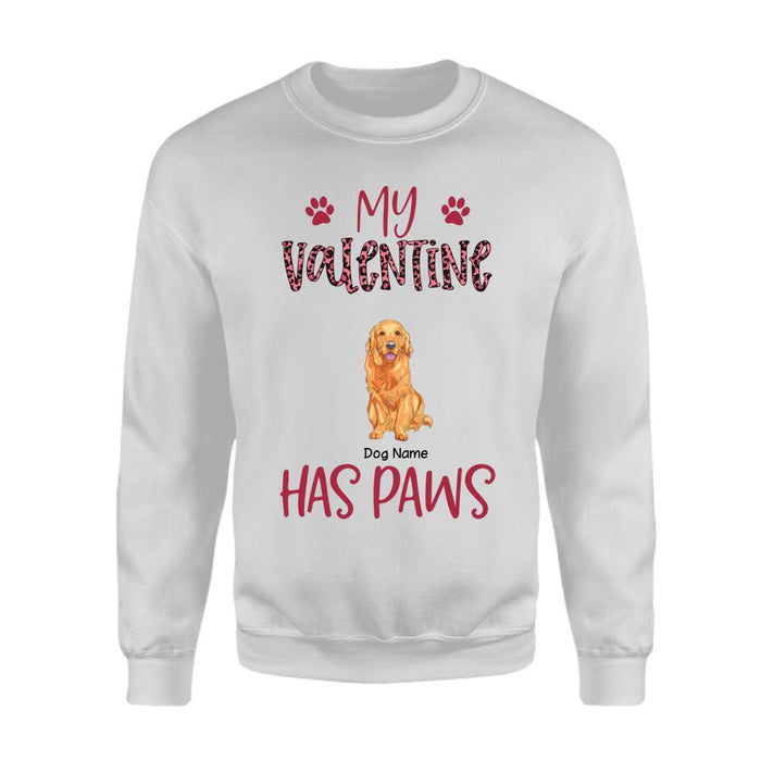 My Valentine Has Paws Personalized T-Shirt TS-PT2476