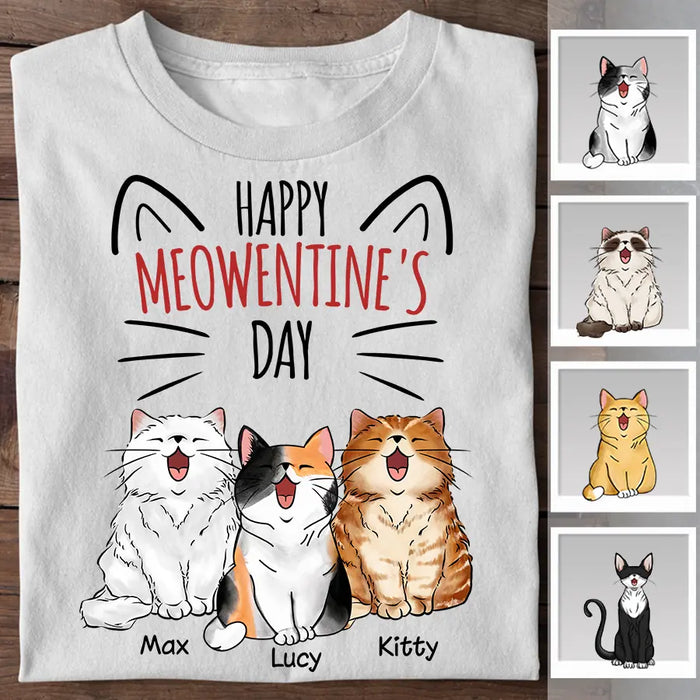 Happy Meowentine's Day Personalized T-Shirt TS-PT2498