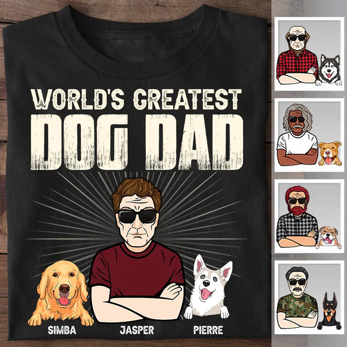 World's Greatest Dog Dad Personalized T-shirt TS-NB2494