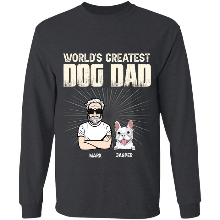 World's Greatest Dog Dad Personalized T-shirt TS-NB2494