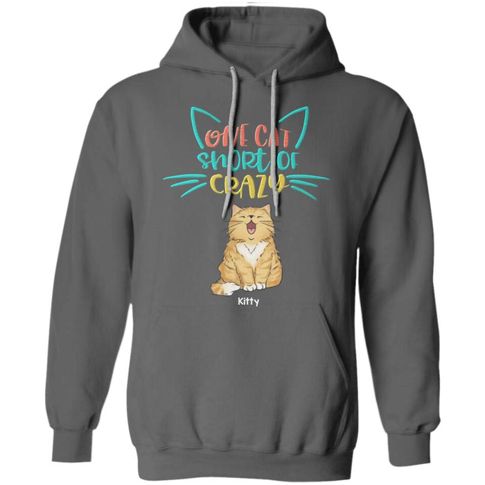 One Cat Short Of Crazy Personalized T-Shirt TS-PT2508