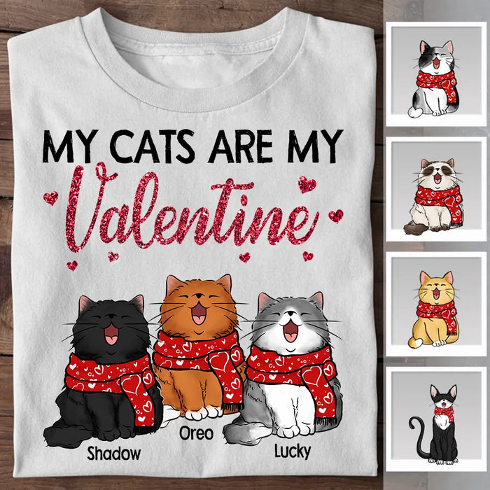 My Cats Are My Valentine Personalized T-shirt TS-NB2495