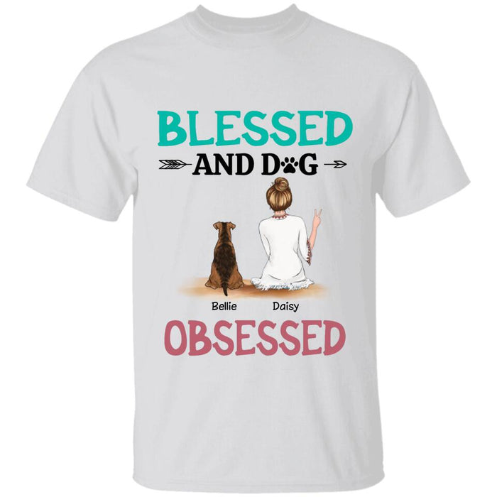 Blessed And Dog Obsessed Personalize T-Shirt TS-PT2528