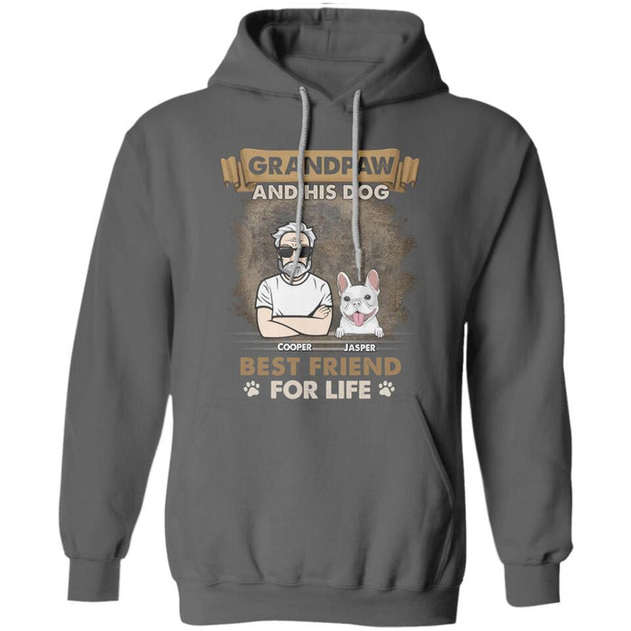 Grandpaw And His Dogs Best Friends For Life Personalized T-shirt TS-NB2557