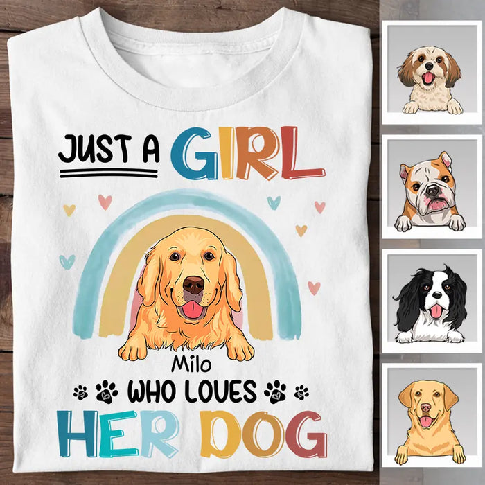 Just A Girl Who Loves Her Dog Personalized T-shirt TS-NB2595