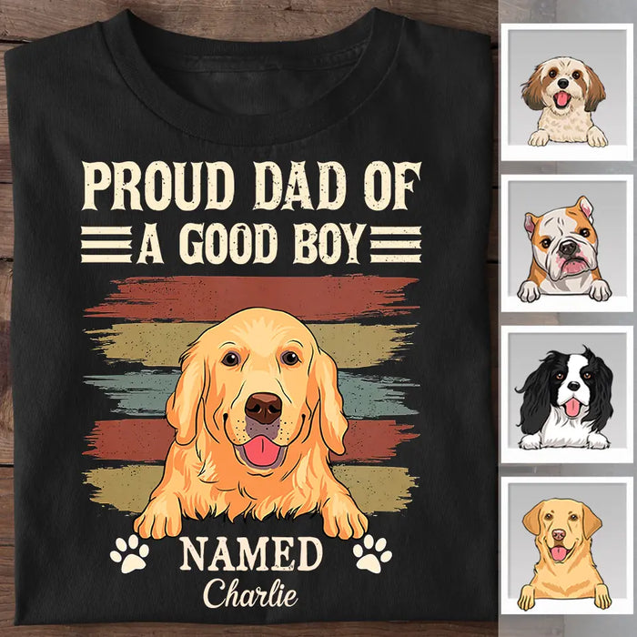 Proud Dad Mom Of Good Boys Girls Kids Named Personalized T-Shirt TS-PT2615