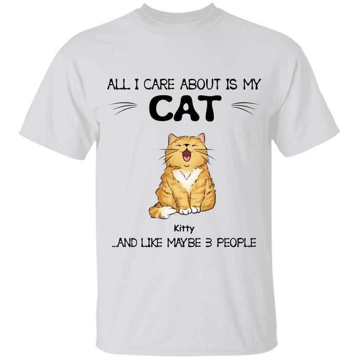 All I Care About Is My Cats And Like Maybe 3 People Personalized T-shirt TS-NB2605