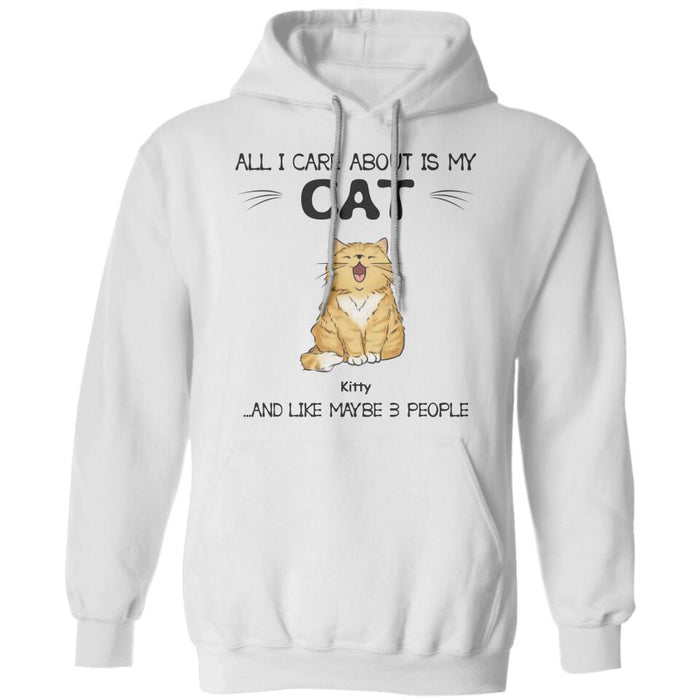 All I Care About Is My Cats And Like Maybe 3 People Personalized T-shirt TS-NB2605