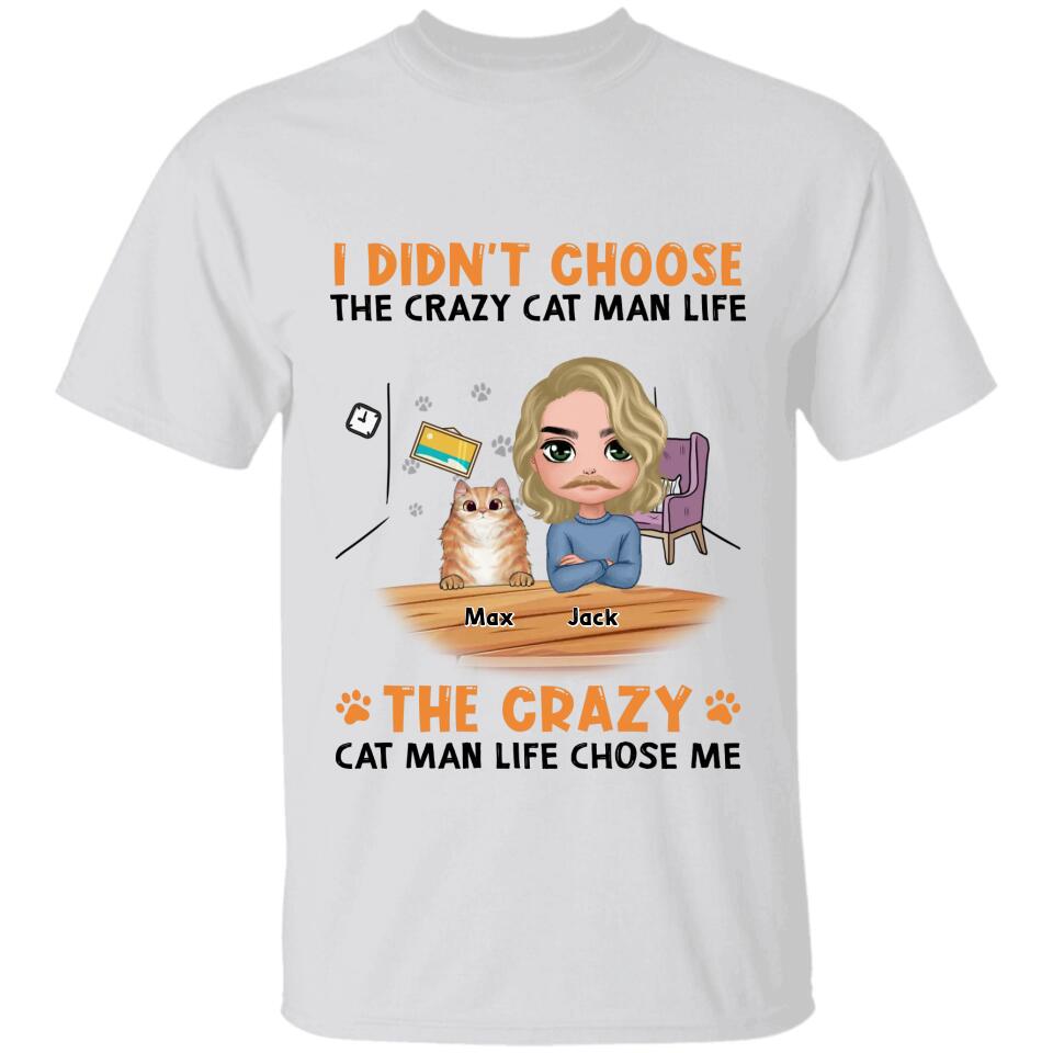 Crazy cat man on sale shirt