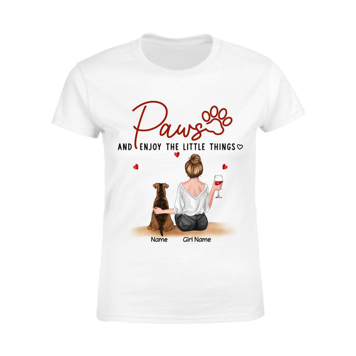 Paws And Enjoy The Little Things Personalized T-Shirt TS-PT2639