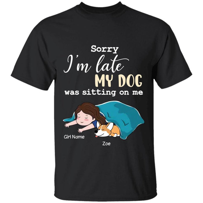 Dogs Sitting On Me Personalized T-shirt TS-NB2634