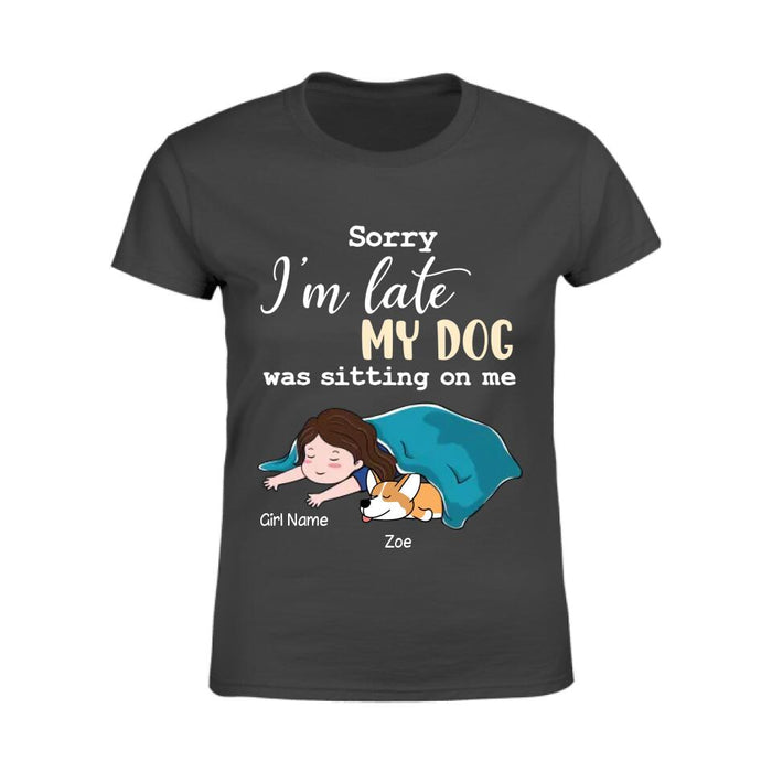 Dogs Sitting On Me Personalized T-shirt TS-NB2634