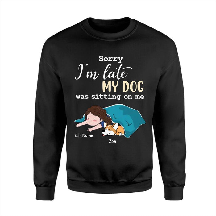 Dogs Sitting On Me Personalized T-shirt TS-NB2634