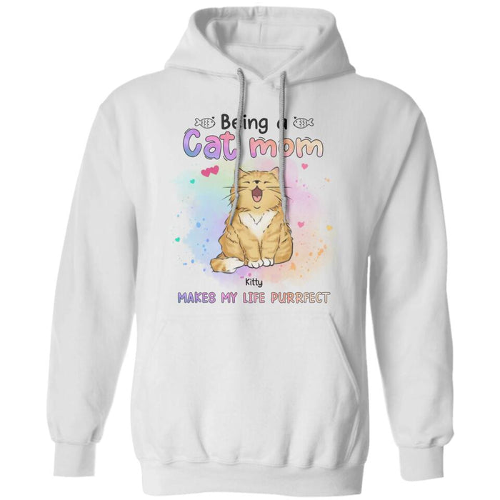 Being A Cat Mom Makes My Life Purrfect Personalized T-shirt TS-NB2670